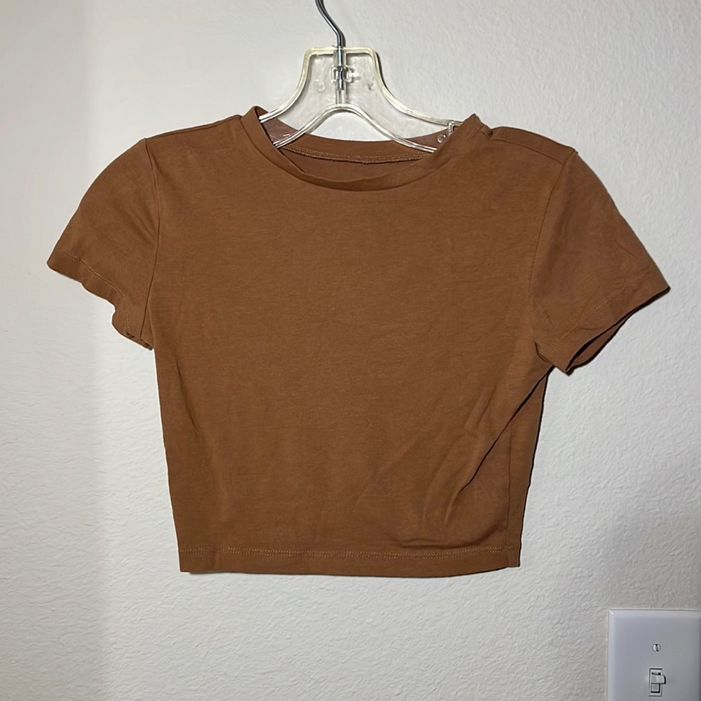 Brown crop top